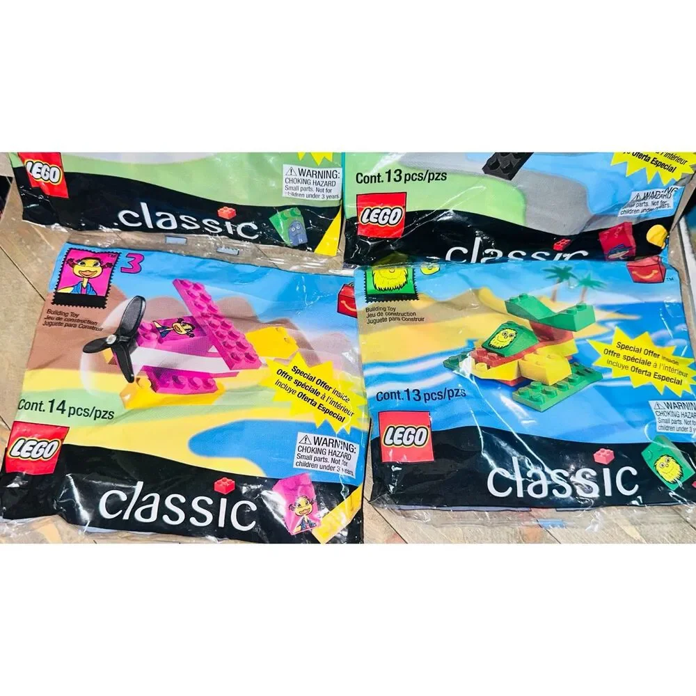 4 McDonald's Happy Meal LEGO Classic 1999 Transportation Sets Sealed Vintage